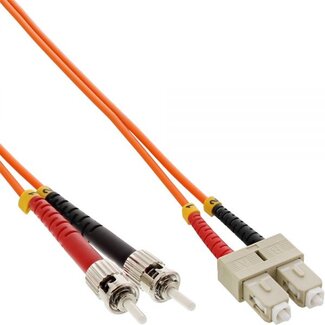 InLine SC - ST Duplex Optical Fiber Patch kabel - Multi Mode OM2 - 0,50 meter