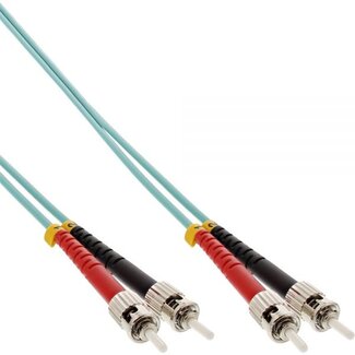InLine ST Duplex Optical Fiber Patch kabel - Multi Mode OM3 - 1 meter