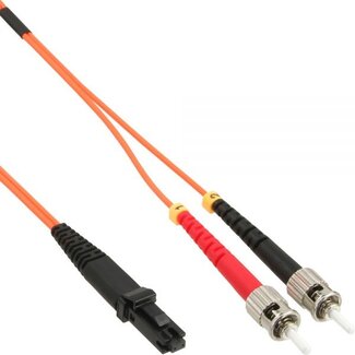 InLine MTRJ - ST Duplex Optical Fiber Patch kabel - Multi Mode OM2 - 2 meter