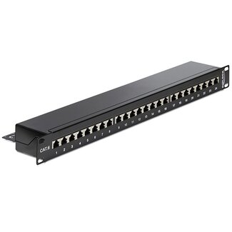 DeLOCK Delock 19 inch patch panel | 24x RJ45 | CAT6 | STP | 1U | zwart