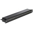 Delock 19 inch patch panel | 24x RJ45 | CAT6 | STP | 1U | zwart