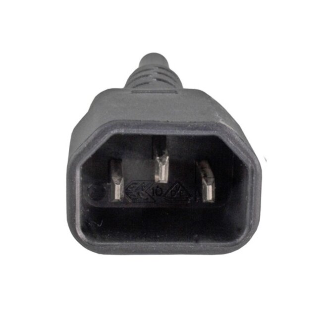 C13 (haaks/links) - C14 stroomkabel voor UPS/PDU - 3x 0,75mm / zwart - 0,30 meter