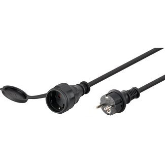 InLine Geaarde voeding verlengkabel outdoor - 3x 1,5mm / zwart - 20 meter