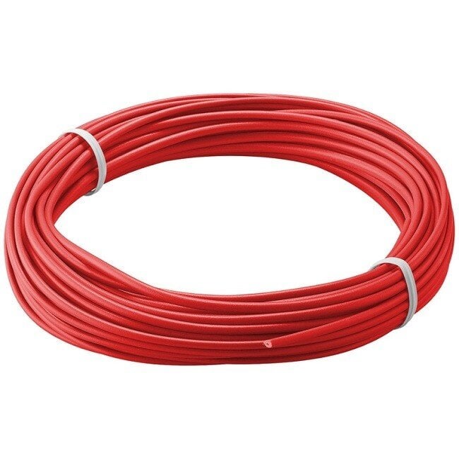 10m rood 1x 0,14mm geisoleerd koperdraad voor hobby toepassingen - 10 meter