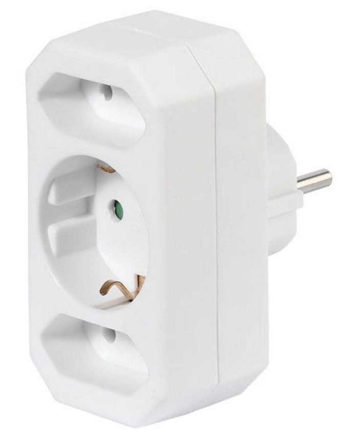 Stopcontact splitter (3-voudig) verticaal
