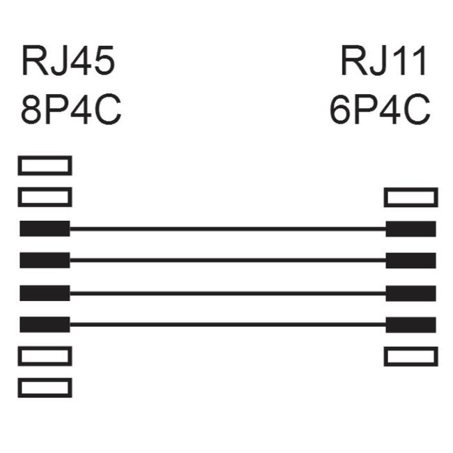 DSL Modem / Router kabel RJ11 - RJ45 - 3 meter
