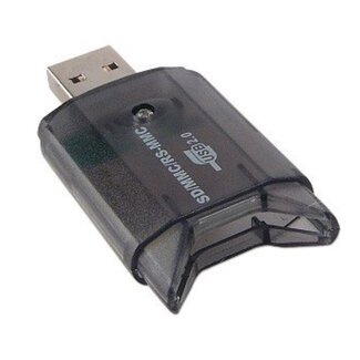 Dolphix USB Cardreader met USB-A connector en 1 kaartsleuf - voor SD/MMC - USB2.0