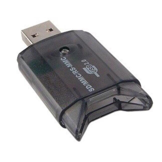 USB Cardreader met USB-A connector en 1 kaartsleuf - voor SD/MMC - USB2.0