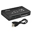 USB Cardreader all-in-one met USB-A connector en 6 kaartsleuven - USB2.0