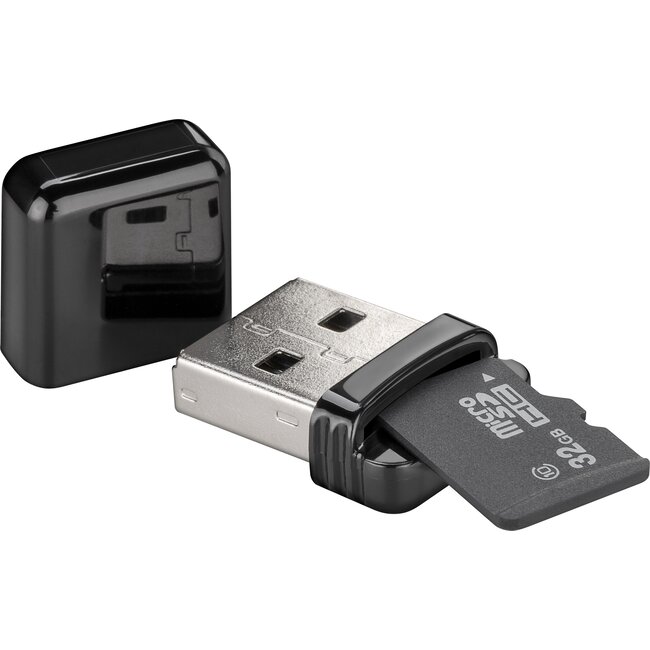 Goobay USB Cardreader met USB-A connector en 1 kaartsleuf - voor Micro SD/TF - USB2.0