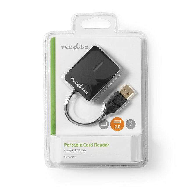 Nedis USB Cardreader met USB-A connector en 5 kaartsleuven - voor (Micro/Mini) SD/M2/Memory Stick - USB2.0