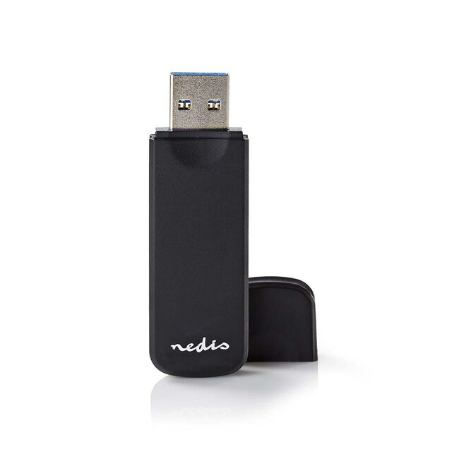 Nedis USB Cardreader met USB-A connector en 2 kaartsleuven - voor (Micro) SD/MMC/TF - USB3.0