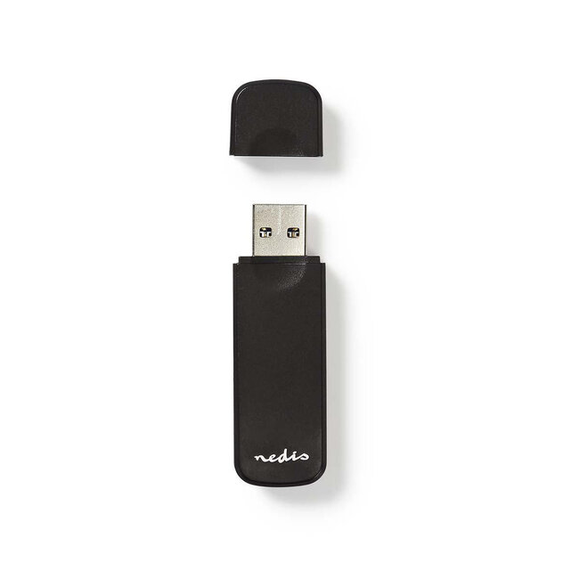 Nedis USB Cardreader met USB-A connector en 2 kaartsleuven - voor (Micro) SD/MMC/TF - USB3.0