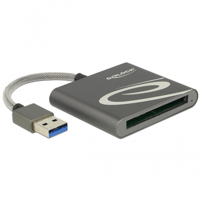 DeLOCK USB Cardreader met USB-A connector en 1 kaartsleuf - voor CFast geheugenkaarten - USB3.0