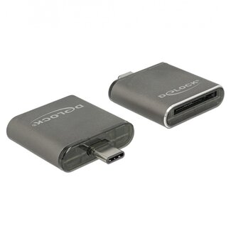 DeLOCK DeLOCK USB Cardreader met USB-C connector en 1 kaartsleuf - voor SD (o.a. SD 3.0/UHS-I en SD 4.0/UHS-II) - USB3.0