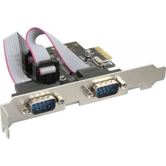 InLine InLine seriële RS232 PCI-Express kaart met 2 9-pins SUB-D poorten