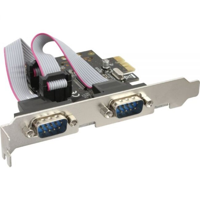InLine seriële RS232 PCI-Express kaart met 2 9-pins SUB-D poorten