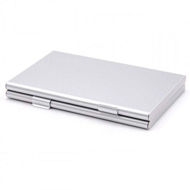 Opbergbox voor 6 SD geheugenkaarten / aluminium