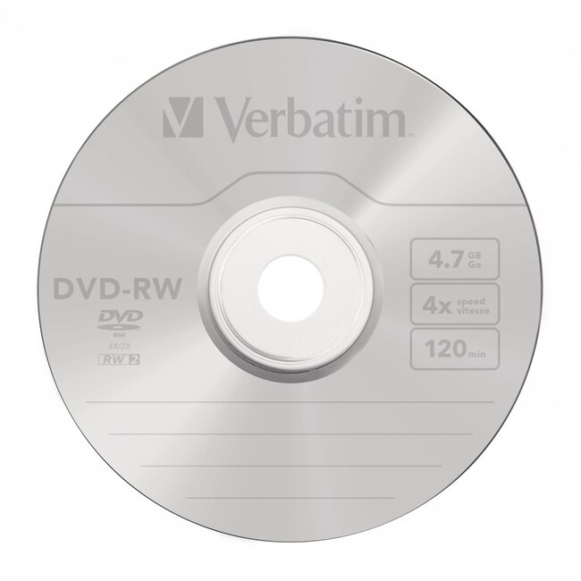Verbatim DVD-RW discs op spindel - 4-speed - 4,7 GB / 10 stuks