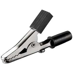 Krokodillenklem 45 mm met schroef / zwart
