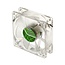 Titan Green Vision ventilator (case fan) voor in de PC met Z-Axis lager en super stil - 80 x 80 x 25 mm