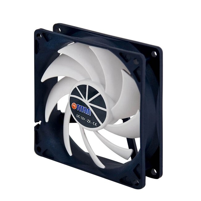 Titan Kukri-series ventilator (case fan) voor in de PC met Z-Axis lager en PWM-functie - 92 x 92 x 25 mm