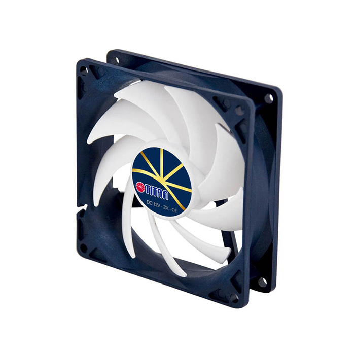 Titan Extreme Silent ventilator (case fan) voor in de PC met Z-Axis lager en PWM-functie - 92 x 92 x 25 mm | Titan