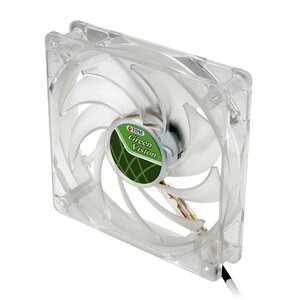 Titan Green Vision ventilator (case fan) voor in de PC met Z-Axis lager en super stil - 120 x 120 x 25 mm