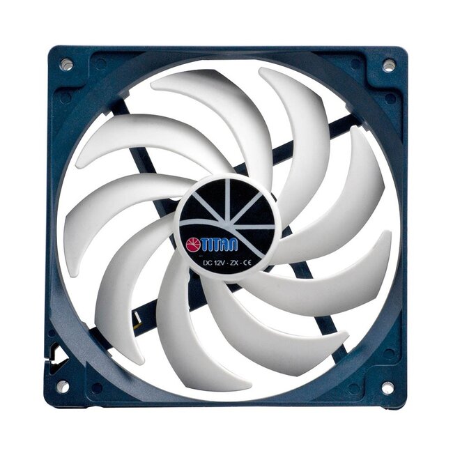 Titan Kukri-series ventilator (case fan) voor in de PC met Z-Axis lager en PWM-functie - 140 x 140 x 25 mm