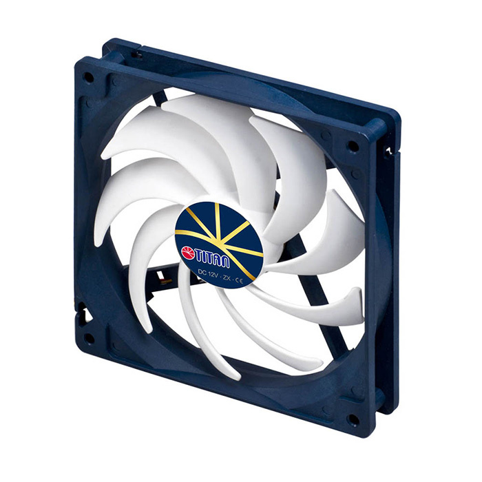 Titan Titan TFD-14025H12ZP/KE(RB). Soort: Ventilator, Ventilator diameter: 14 cm, Rotatiesnelheid ( min): 180 RPM, Rotatiesnelheid ( max): 1800 RPM, Geluidsniveau (lage snelheid):