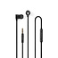 Nedis premium stereo in-ear earphones met microfoon / zwart - 1,2 meter