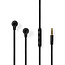 Nedis premium stereo in-ear earphones met microfoon / zwart - 1,2 meter