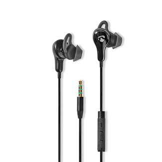 Nedis Nedis stereo in-ear sport earphones met microfoon / zwart - 1,2 meter