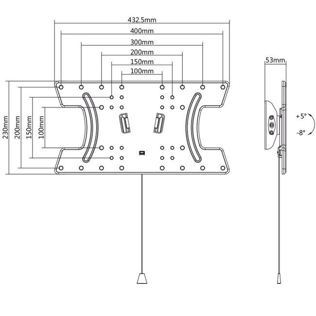 My Wall muurbeugel voor OLED schermen tot 65 inch / kantelbaar