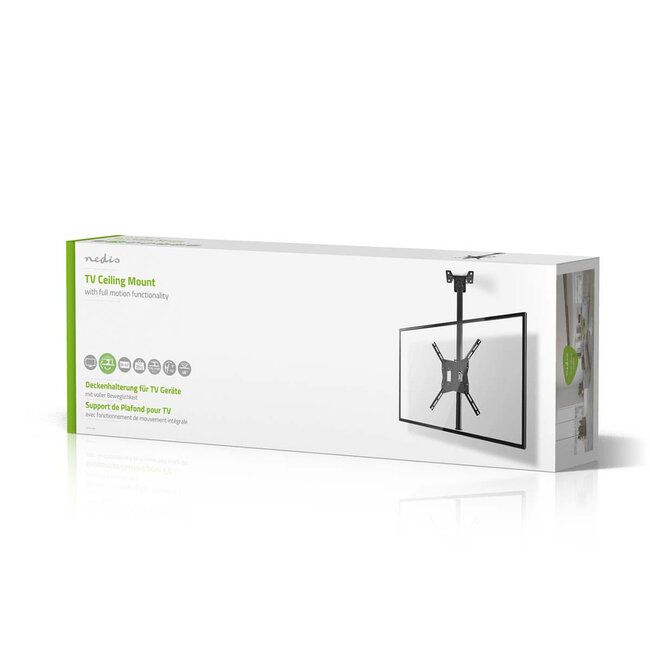 Nedis plafondbeugel voor schermen tot 42 inch / full motion (1 draaipunt)