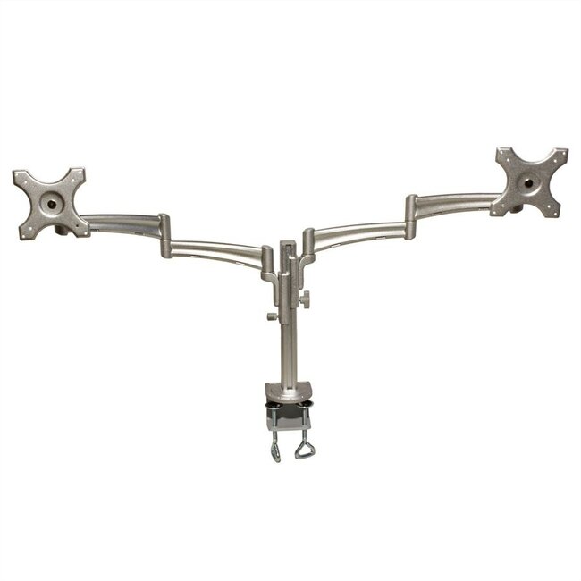 Value bureaubeugel voor 2 monitoren tot 32 inch / full motion / zilver