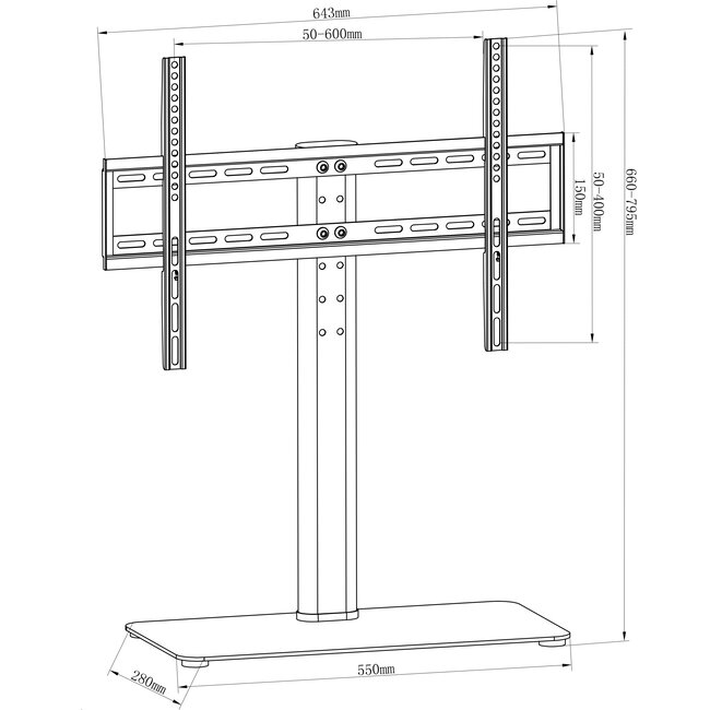 My Wall tafelstandaard voor schermen tot 65 inch / zwart