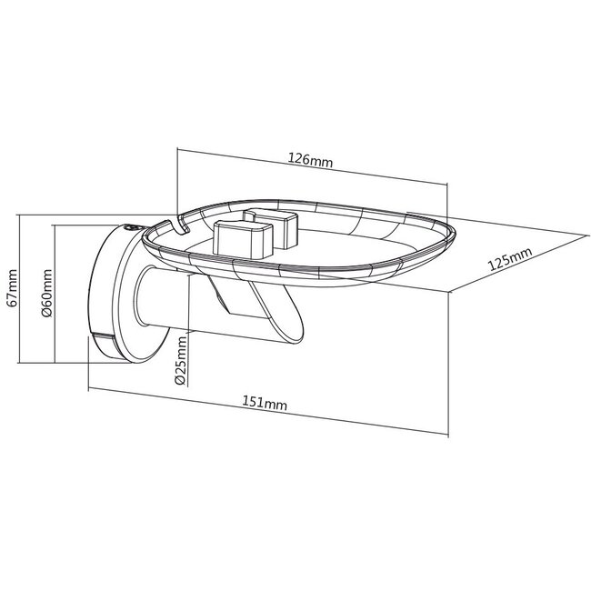 My Wall muurbeugel set voor Sonos PLAY:1, ONE en ONE SL - vast / zwart