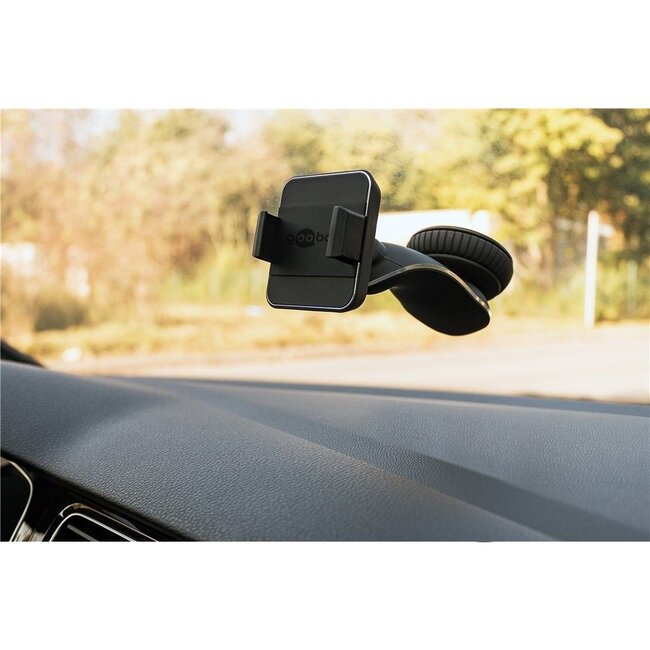 Goobay raam en dashboard autohouder met klem voor smartphones / zwart