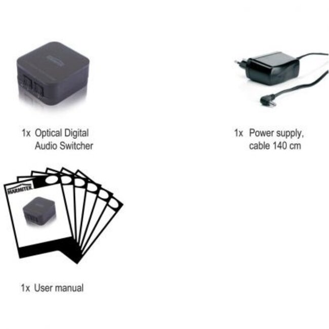 Marmitek Connect TS21 digitale optische Toslink audio schakelaar - 2 in - 1 uit