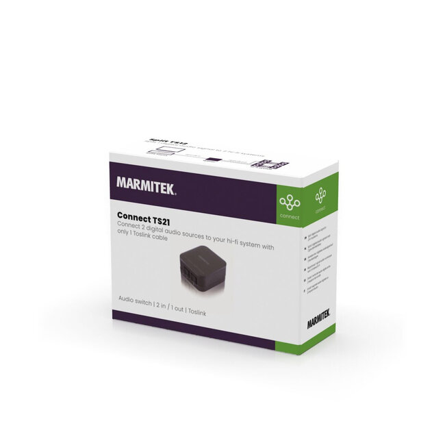Marmitek Connect TS21 digitale optische Toslink audio schakelaar - 2 in - 1 uit