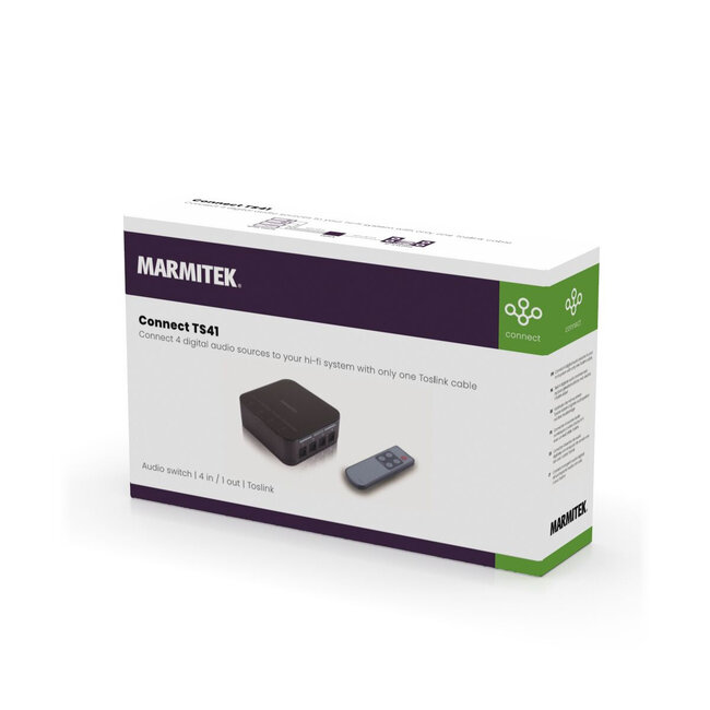Marmitek Connect TS41 digitale optische Toslink audio schakelaar - 4 in - 1 uit