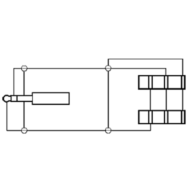 3,5mm Jack stereo audio splitter - slim uitvoering / wit - 0,25 meter