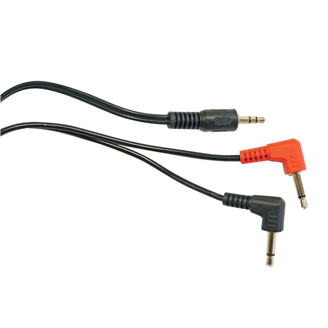 3,5mm Jack stereo audio vliegtuigadapter kabel - haaks / zwart - 1 meter