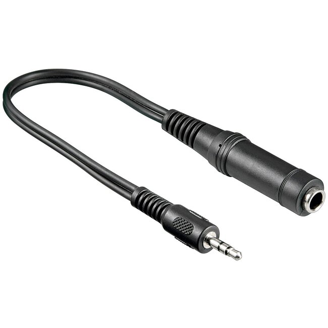 3,5mm Jack (m) - 6,35mm Jack (v) stereo audio adapter - 0,20 meter