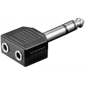 Goobay 6,35mm Jack (m) - 2x 3,5mm Jack (v) stereo audio adapter splitter