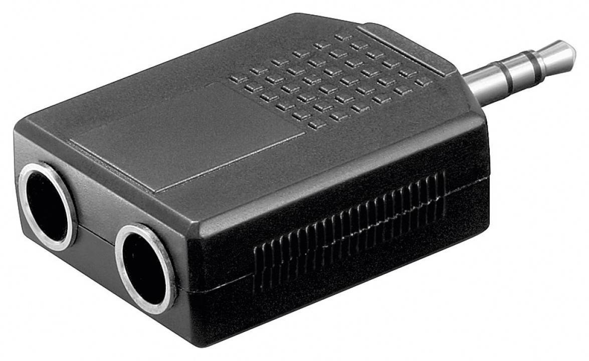 3,5mm Jack (m) - 2x 6,35mm Jack (v) stereo audio adapter splitter