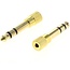 6,35mm Jack (m) - 3,5mm Jack (v) stereo audio adapter - metaal / verguld