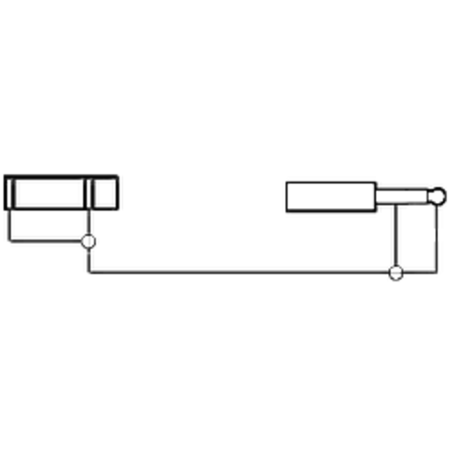 6,35mm Jack mono (m) - 3,5mm Jack mono (v) adapter