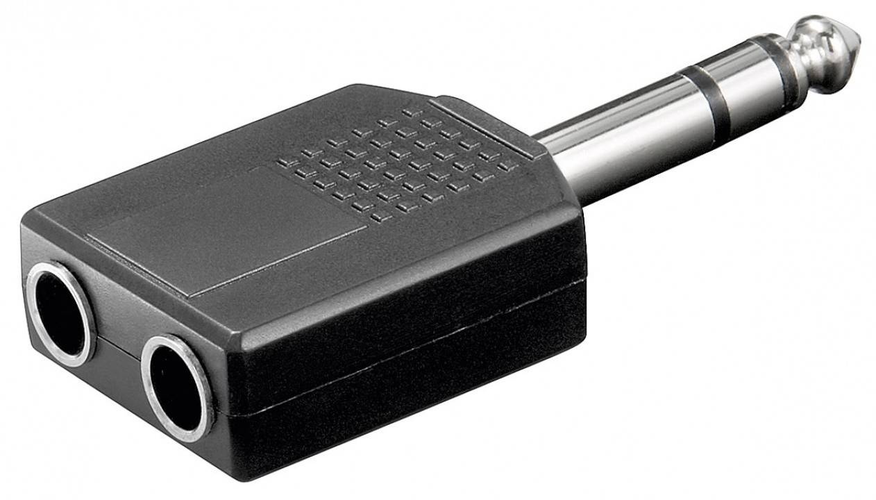 6,35mm Jack (m) - 2x 6,35mm Jack (v) stereo audio splitter